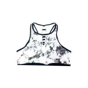 Hollister Black/White Marble Sports Bra - Size